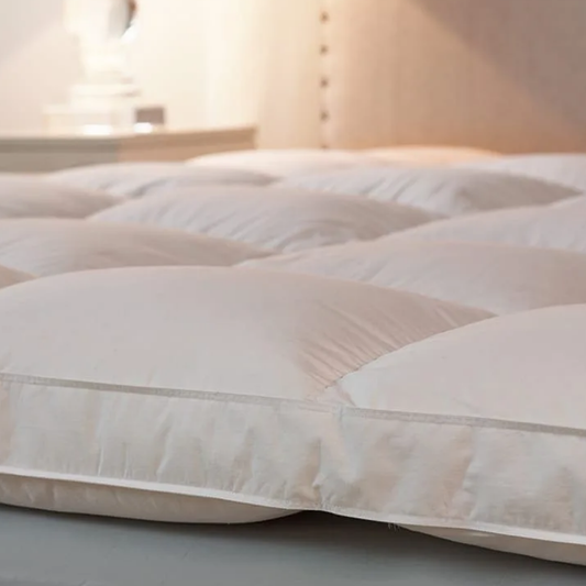 Mattress Toppper Donw Inc Down Alternative Fiberbead 2.5" pulgadas Cubierta 200TC de Algodón 100% Twill Weave