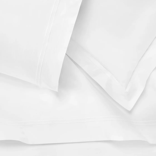 Juego de Sábanas SFERRA Grande Hotel Percale, Algodón 100% Long-Staple, Medium Heavy, Italia (Blanco)