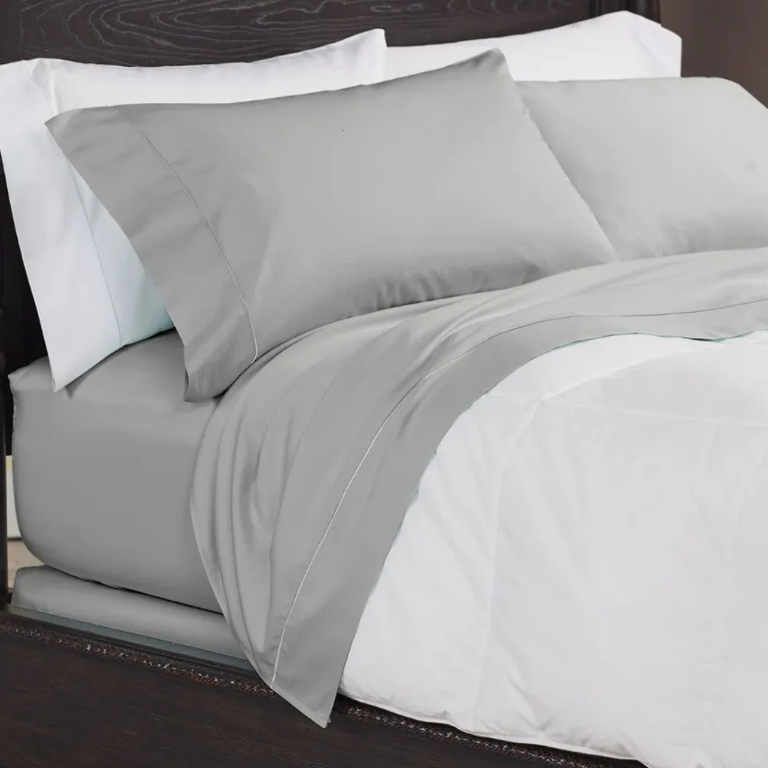 Juego de Sábanas Cuddledown 400TC Satín, Algodón 100% Long-Staple Wrinkle Free (3 colores)