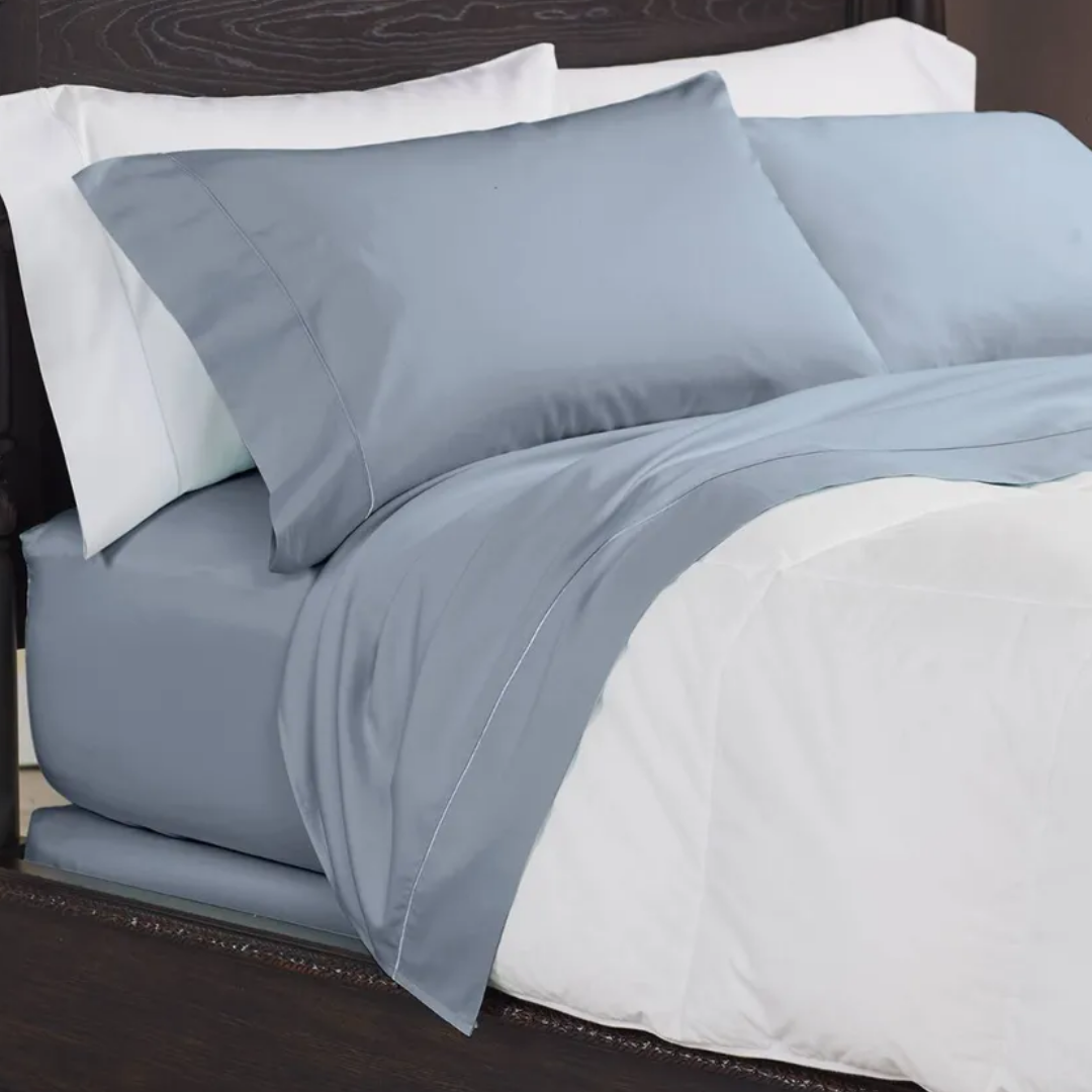Juego de Sábanas Cuddledown 400TC Satín, Algodón 100% Long-Staple Wrinkle Free (3 colores)
